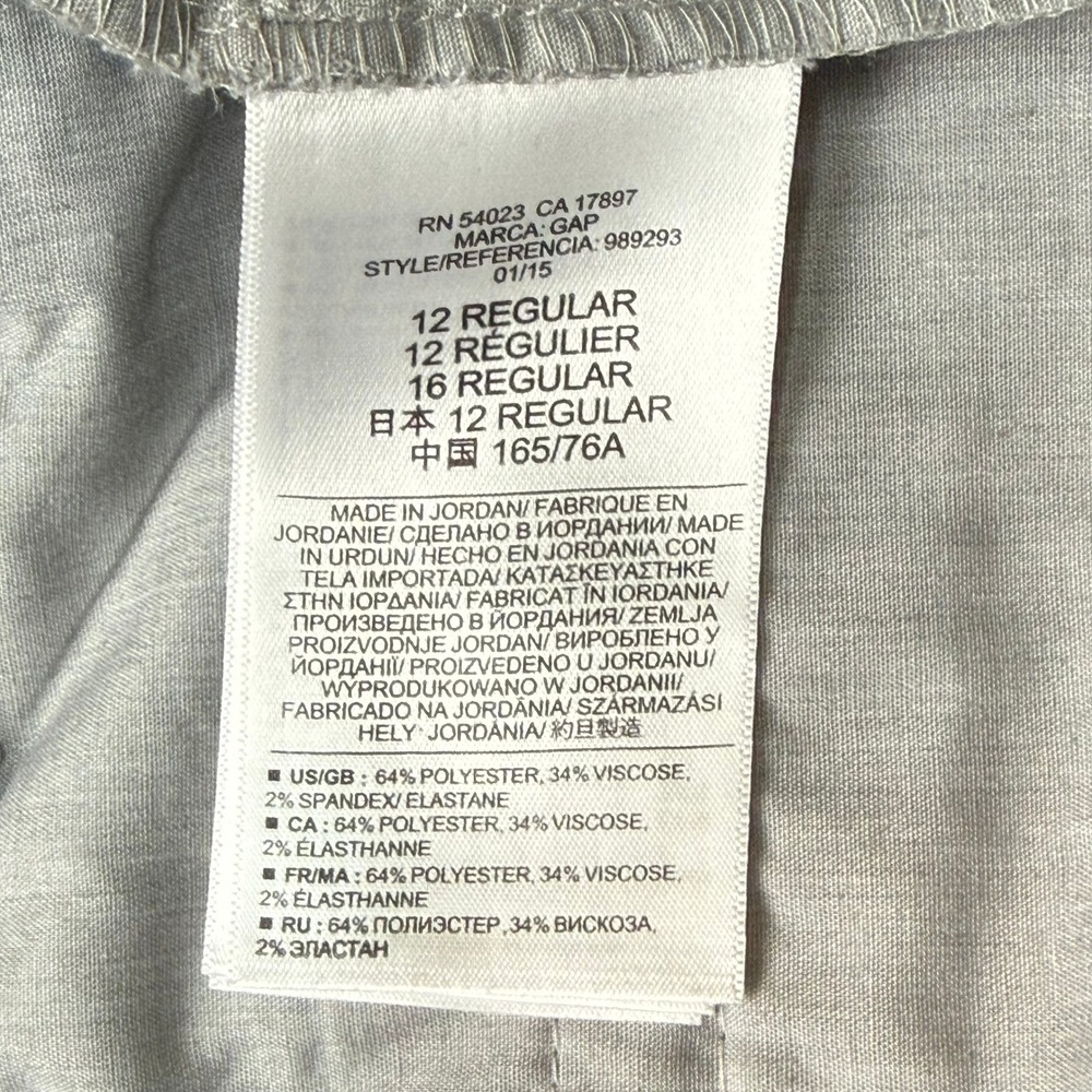 Gap Pants Womens 12 Grey Modern Boot Light Heather Career High Rise Stretch NWT - Picture 6 of 16